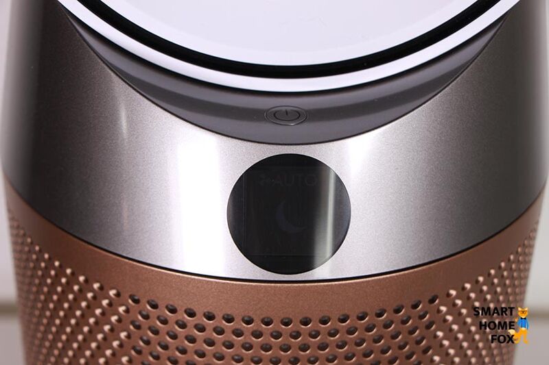 На дисплее воздухоочистителя Dyson Purifier Cool Formaldehyde TP09 ночной режим